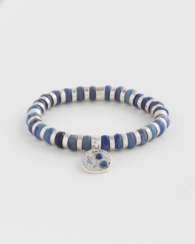 Chico's Blue Stone Stretch Bracelet |