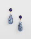Chico's Blue Teardrop Earrings |  In Navy/white