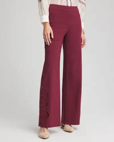 Chico's Brigitte™ Cut-out Wide-leg Pants In Blackcurrant Size 8 |