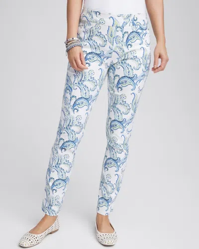 Chico's Brigitte™ Paisley Ankle Pants In White Size 20 |  In Alabaster