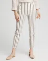 Chico's Brigitte™ Striped Cropped Pants In White Size 18 |  In Ecru