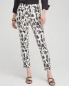 Shop Chico's Petite Brigitte Artisan Print Ankle Pants In White Size 4p/6p |