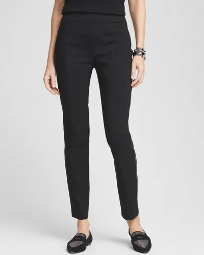 Chico's Brigitte Beaded Slim Ankle Pants In Black Size 14 |