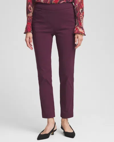 Chico's Brigitte Beaded Slim Ankle Pants In Purple Size 16 |  In Deep Raisin