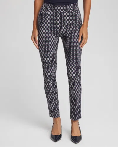 Chico's Brigitte Chain Connection Slim Ankle Pants In Blue