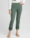 Chico's Brigitte™ Cutout Pull-on Cropped Pants In Green Size 14 |  In Dark Mineral Green