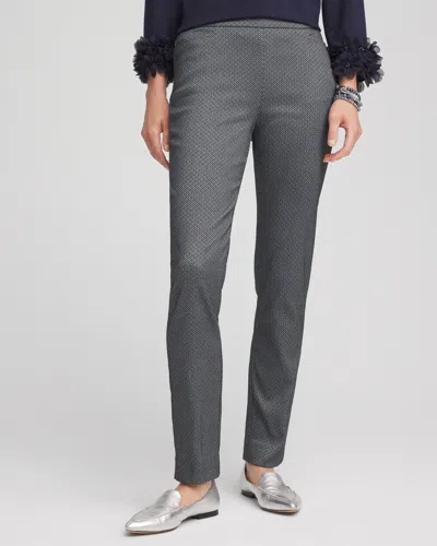 Chico's Brigitte Diamond Print Slim Ankle Pants In Blue Size 14 |  In Royal Blue