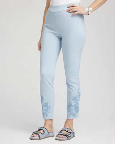 Chico's Brigitte™ Embroidered Ankle Pants In Crystal Springs Size 18 |