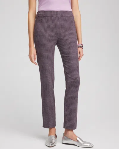 Chico's Brigitte Geo Slim Ankle Pants In Sweet Berry Size 8 |