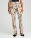 Chico's Brigitte Golden Leaf Slim Full-length Pants In Champagne Fizz In Blue