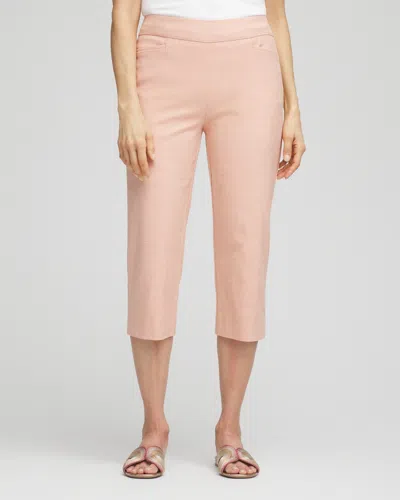 Chico's Brigitte™ Cross Dye Capri Pants In Melon Mambo Size 20/22 |