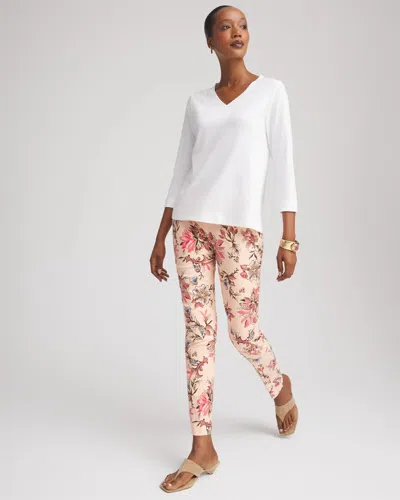 CHICO'S BRIGITTE PULL-ON SLIM ANKLE PANTS IN BLUSHED