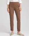 Chico's Brigitte Pull-on Slim Ankle Pants In Dried Mushroom