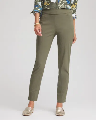 Chico's Brigitte Pull-on Slim Ankle Pants In Nettle Leaf