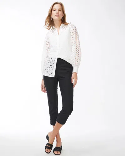 Chico's Brigitte Pull-on Slim Cropped Pants In Black
