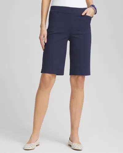 Chico's Brigitte Pull-on Slim Shorts In Blue