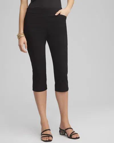 Chico's Brigitte Rivet Pull-on Capri Pants In Black