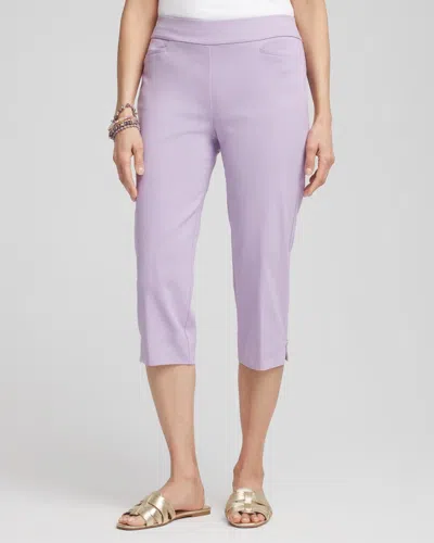 Chico's Brigitte Rivet Pull-on Capri Pants In Purple