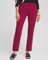 Chico's Petite Brigitte Rivet Slit Ankle Pants In Berry Compote Size 8p/10p |  In Berry Compote
