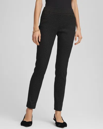 Chico's Brigitte Slim Ankle Jacquard Pants In Black