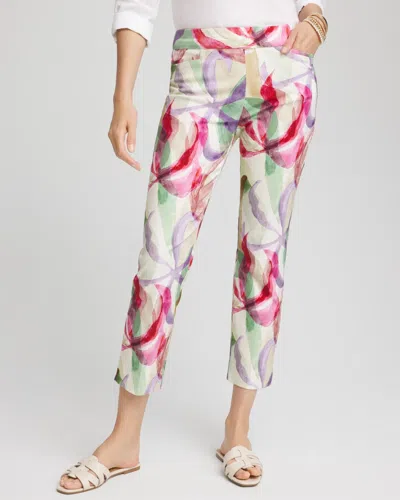 Chico's Brigitte Slim Cropped Pants In White In Sand