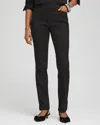 Chico's Brigitte Slim Full-length Jacquard Pants In Black In Black