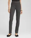 Chico's Brigitte Slim Full-length Pants In Gray In Black