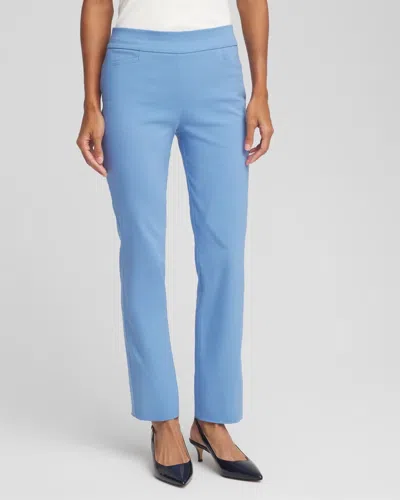 Chico's Brigitte Slim Full-length Pants In Tidal Blue In Brown