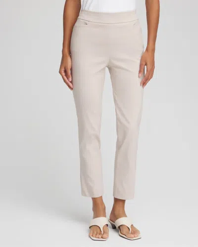 Chico's Brigitte Slim Pull-on Ankle Pants In Taupe In Gray