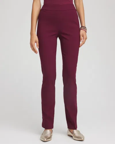 Chico's Brigitte Slim Pull-on Pants In Deep Chianti In Purple