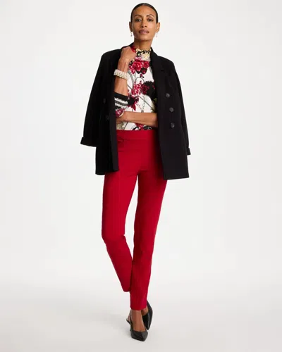 Chico's Brigitte Slim Pull-on Ankle Pants In Enamel Red