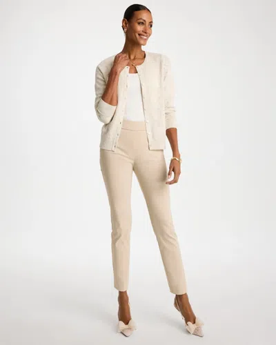 Chico's Brigitte Slim Pull-on Ankle Pants In Oyster