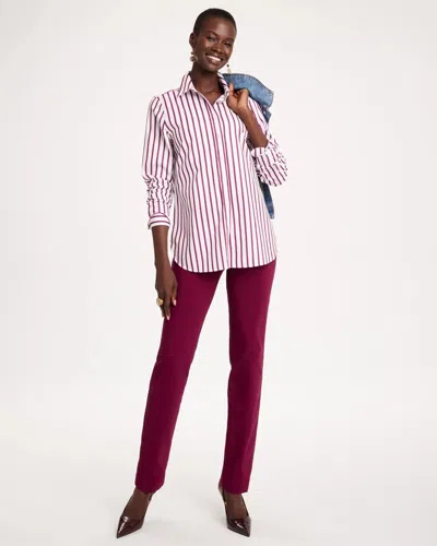 Chico's Brigitte Slim Pull-on Pants In Pomegranate In Purple