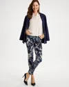 Chico's Brigitte Slim Swirled Pull-on Ankle Pants In Black In Black