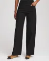 Chico's Brigitte Slim Wide-leg Pants In Black In Black