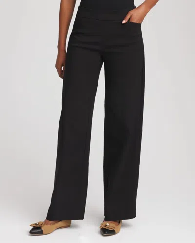 Chico's Brigitte Slim Wide-leg Pants In Black
