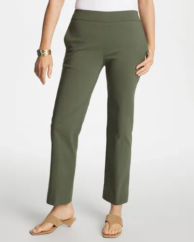 Chico's Brigitte Straight Crop In Kelp Forest In Green