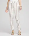 Chico's Brigitte™ Striped Ankle Pants In White Size 20 |  In Alabaster