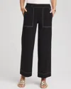 Chico's Brigitte Utility Wide-leg Cropped Pants In Black In Black