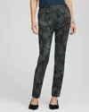 Chico's Brinkly Blur Juliet Slim Ankle Pants In Black In Black