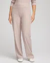 Chico's Brushed Ribbed Pants In Light Taupe Heather