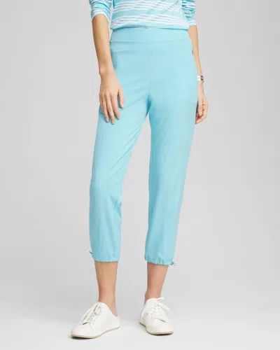 Chico's Bungee Cropped Pants In Blue