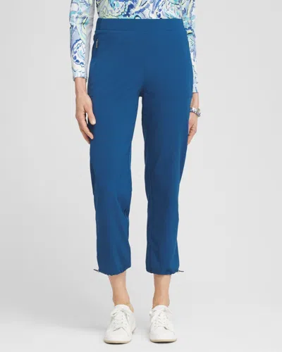 Chico's Bungee Cropped Pants In Seaport Size 12 |  Zenergy Activewear