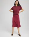 Chico's Bungee-hem Pull-on Skirt In Russet Red In Red
