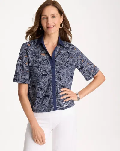 Chico's Burnout Camp Tee In Blue