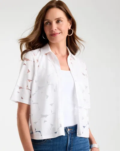 Chico's Burnout Camp Tee In White