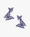 Chico's Butterfly Drop Earrings |  In Navy