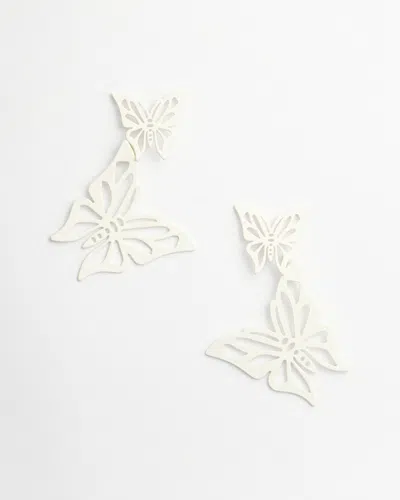 Chico's Butterfly Drop Earrings |  In White