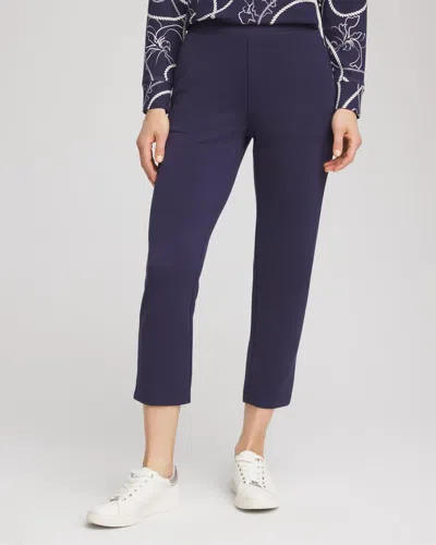 Chico's Buttery Soft Cropped Pants In Blue