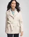 Chico's Buttery-soft Faux Leather Trench Coat In Tan Size Xl |  In Neutral